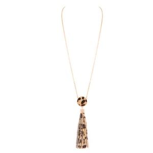 Leopard tassel necklace
